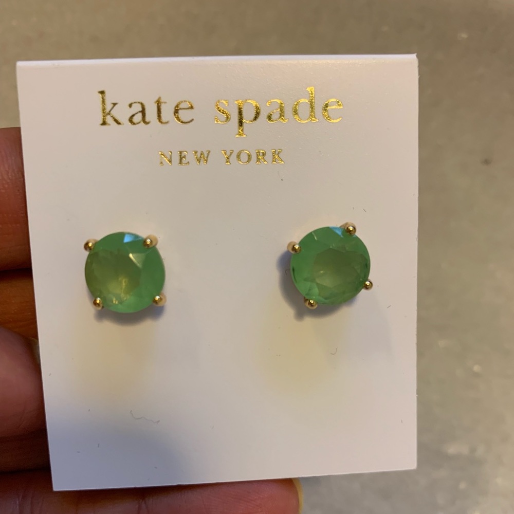New Kate Spade Stud Earrings Mint Green